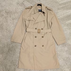 Vintage classic fit belted trench coat tan size XL